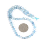6mm Aquamarine Faceted Gemstone Round Loose Beads Strand 15.5-16" DIY Jewelry Making - color: Aquamarine