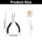 Round Nose Pliers, Wire Jewelry Making Tools,Jewelry Pliers Jewelry Making Tools for Crafts-Matte Handle - color: Round Nose Pliers-blackish Purple