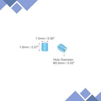 uxcell 1400Pcs Glass Bugle Beads, 1.9x1.5mm Tube Mini Loose Glass Seed Spacer Bead for DIY Earrings Necklaces Bracelets Jewelry Making (Lake Blue) - color: Lake Blue, size: 1.9x1.5mm