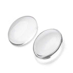 Craftdady 200Pcs Transparent Clear Glass Cabochons 18x13mm Flat Back Oval Dome Tiles Glass Cabs Covers for Photo Pendant Jewelry Craft Making - color: Transparent Clear, size: 18x13mm Oval