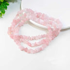 200pcs Natural Chip Stone Beads Gemstone Healing Crystal Loose Rocks Bead Irregular Glass Seed Charm Beads Drilled DIY for Jewelry Bracelet Necklace Earrings Making Crafting Supplies (Pinky, 5-8mm) - color: pink