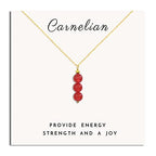 SmileBelle Crystal Necklace, Jade Necklace for Women as Anniversary Birthday Mothers Day Gifts for Women 14k Gold Black Tourmaline as Birthstone Jewelry for Girls Dainty Crystal Jewelry - color: Red Carnelian