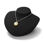 Microfiber Jewelry Bust Display Necklace Pendant Stand for Showcase (Black) - color: Black