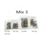 415pcs Rondelle Crystal Glass Beads 2mm 4mm 6mm 8mm Mixed Sizes, Faceted Briolette Spacer Czech Seed Loose Beads for DIY Jewelry Making (Mix 3) - color: Mix 3