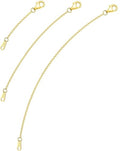 925 Sterling Silver Necklace Extender Gold Necklace Extender Gold Chain Extenders for Necklaces 2", 4", 6" Inches - color: Gold, size: 2 4 6 inch