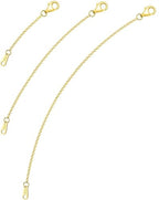 925 Sterling Silver Necklace Extender Gold Necklace Extender Gold Chain Extenders for Necklaces 2", 4", 6" Inches - color: Gold, size: 2 4 6 inch