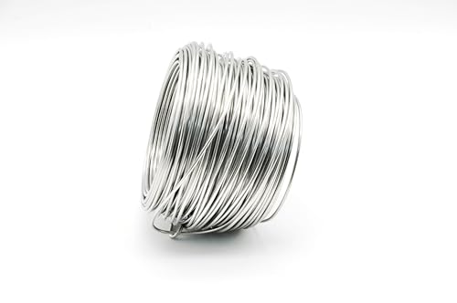 Stainless Steel Solid Wire, 1 Pound Hobby Wire,Multi-Purpose Steel Wire Ideal for Crafts,DIY Projects,Fastening,Fixing Up Fences (12Gauge)