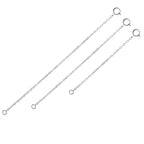 3 Pcs 925 Sterling Silver Extender Chain Set Chain Extenders Jewelry Making Chains DIY Suitable for Women Necklace Bracelet and Anklet Jewelry Extensions