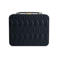 Large Jewelry Travel Organizer, 2 Layers Jewelry Box with Tray Black - color: Fashion Black