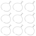 UNICRAFTALE 10 Strand Stainless Steel Adjustable Slider Chain Bracelet Each Side 9"(230mm) Slider Extender Chains with Ball Ends for Jewelry Making - color: Steel Color