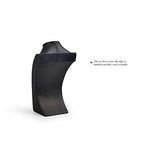 Oirlv Black Jewelry Display Bust Leather Necklace Display Stand For Show(H11.8inch) - size: H11.42"