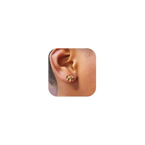 24 Pairs Chunky Gold Hoop Earrings Set for Women, Hypoallergenic Fashion Statement Hoops Earrings Pack Assorted Small Big Twisted Hoop Jewelry for Gift - color: Gold5-1pair stud