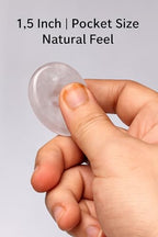 Clear Quartz Worry Stone – Natural Polished Thumb Palm Crystal for Clarity, Healing & Energy Amplification – Pocket Fidget Stone for Meditation & Focus - color: Crystals Quartz