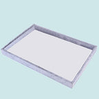 24 Grids Stackable Jewelry Tray Organizer with Removable Dividers, Velvet Jewelry Display Tray for Earrings Necklaces Bracelet Rings Display Showcase - Grey - color: Grey