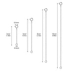 Necklace Extender, 4Pcs 925 Sterling Silver Necklace Extenders Chain Bracelet Anklet Extension for Women Multiple Necklaces Jewelry (1”, 2”, 3”, 4”) - color: Silvery