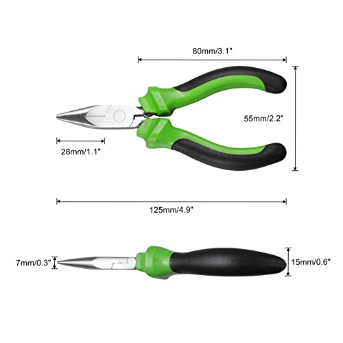 SPEEDWOX Mini Long Nose Pliers 5 Inches, Jewelry Beading Tool with Non-Serrated Jaws for Jewelry Making, Bending Wire and Small Object Gripping - style: Long Nose Pliers with Non-Serrated