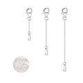 Sterling Silver Extenders Chain Necklace Extension Chains for Jewelry Making(1 2 3 inch) - color: Silver
