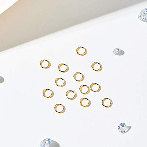 DanLingJewelry 500 pcs 304 Stainless Steel 25 Gauge Open Jump Rings 4mm for Jewelry Making Connectors Jewelry Finding Golden Color - color: 500 pcs - ф4mm δ 0.5mm - Golden