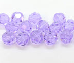 100pcs Adabele Austrian 4mm (0.16 Inch) Small Faceted Loose Round Crystal Beads Light Violet Compatible with 5000 Swarovski Crystals Preciosa SS2R-404 - color: Light Violet, size: 4mm Small (100pcs)