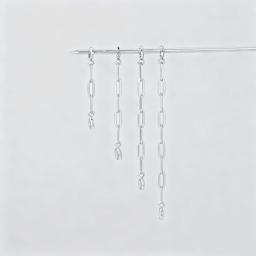 Silver Necklace Extenders for Women 14k Extender Chain for Bracelet Anklet Waist for Jewelry Making 4Pcs - color: silver A