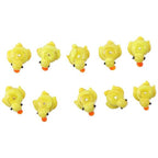 10 Pcs Duck Lampwork Beads Pendants 15X15mm Cartoon Animal Loose Beads for Necklace Bracelet DIY Jewelry Making