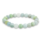 Bling Jewelry Natural Multi Color Semi Precious Gemstone Round Bead 8MM Strand Stackable Stretch Bracelet For Women Men Teen Unisex - color: Multi Color Amazonite