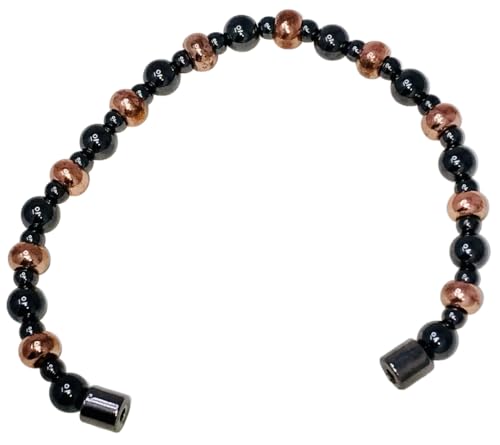 Copper and Magnetic Hematite Bracelet - size: 9 Inches