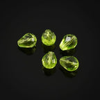 24pcs Adabele Austrian 8mm Faceted Teardrop Loose Crystal Beads Light Olivine Green Compatible with 5500 Swarovski Crystals Preciosa SST-817 - color: Light Olivine Green, size: 8mm x 6mm - 24pcs