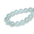 MJDCB Stone Beads 10mm 35pcs Round Grey Blue Jade Loose Gemstone Bead Charms for Jewelry Making Bracelet Necklace Earring Pendant - color: Grey Blue Jade, size: 10mm