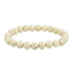 Bling Jewelry Natural Multi Color Semi Precious Gemstone Round Bead 8MM Strand Stackable Stretch Bracelet For Women Men Teen Unisex - color: Beige Jasper