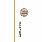 LIFETIME JEWELRY Crushed Herringbone Chain Necklaces for Women and Men 24k Gold Plated - color: Gold, size: 36 inches, style: 2mm
