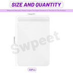 Swpeet 50Pcs 4.3"×6.3" Thick Clear PVC Jewelry Bags, Self Adhesive Portable Travel Jewelry Organizer, Plastic Jewelry Storage Bags, Transparent zipper bags, Anti Tarnish Lock Pouch for Rings Earrings - style: 11×16CM
