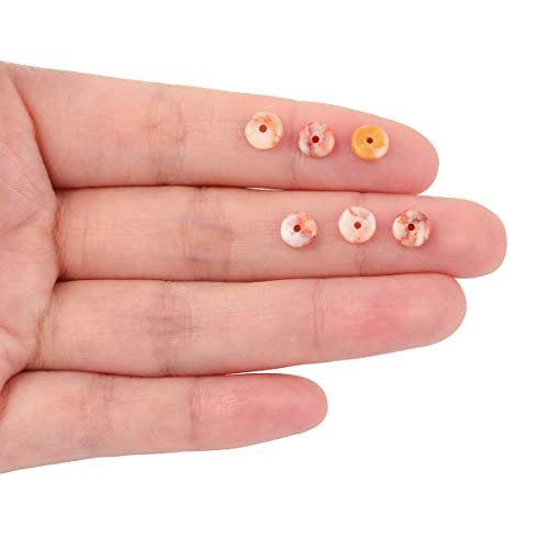 JOE FOREMAN 2x6mm Natural Red Crazy Lace Agate Stone Heishi Disc Rondelle Spacer Beads for Jewelry Making Full 15" Strand Energy Stone Healing Power Crystal - color: Red Crazy Lace Agate