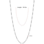 24PCS Stainless Steel Necklace Chains for Jewelry Making 2MM Stainless Steel Sparkly Lip Link Chains Bulk for DIY Necklace - color: stainless steel(2mm/ 18 inches)
