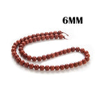 100Pcs Natural Stone Beads 6mm Red Jasper Round Gemstone Loose Beads with Elastic Bracelet String for Bracelets Necklace Jewelry Making - color: Red Jasper, size: 6mm