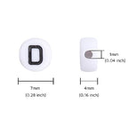 100Pcs Letter Beads - 4x7mm White Round Acrylic Alphabet Beads for Jewelry Making DIY Bracelets, Necklaces & Key Chains - color: D 100Pcs
