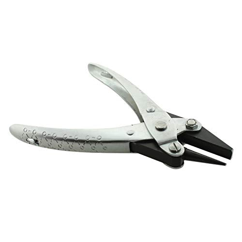 The Beadsmith Round Nose/Concave Parallel Pliers - 5.71 inches (145mm), Steel tool for jewelry making, no spring - style: Round Nose/Concave - 145mm