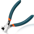 Mini End Cutter Pliers 4.5 Inches End Nippers Staple Puller Nail Remover Tool Zipper Install Pliers Wire Cutters for Jewelry Making - style: End Nipper-Orange