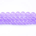 Round Loose Beads Natural Gem Beads Crystal Energy Stone Beads for Jewelry Making 15" (Lavender Chalcedony, 8MM) - color: Lavender chalcedony, size: 8mm