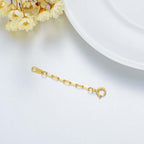 10K Yellow Gold 1"/2"/3" Necklace Extender Chain with Lobster Clasp/Spring Clasp Gold Necklace Extender Bracelet Anklet Extension Chain Necklace Bracelet Extender 10K Gold - size: 3inch, style: style 6