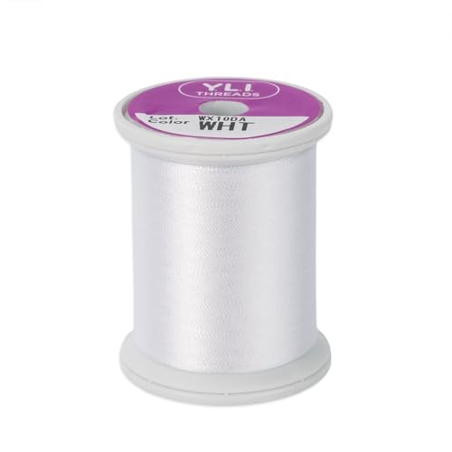 YLI Threads Silk Thread – 100 wt Fine Japanese Silk for Appliqué, EPP, and Quilting - White - color: White