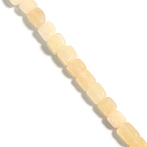 OAIITE 8MM Natural Citrine Gemstone Loose Square Cube Beads Stone Healing Power for Jewelry Making DIY Bracelet Necklace - color: Citrine
