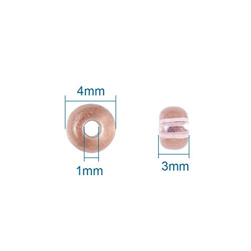 Pandahall About 1900Pcs 6/0 Glass Seed Beads Round Loose Spacer Beads Hole: 1mm for DIY Jewelry Making (White & Clear) - color: White, size: 6/0