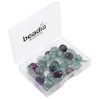BEADIA Natural Faceted Fluorite Rondelle Disk Stone Beads 10x5mm 37cm for DIY Chain Jewelry Making - color: Fluorite