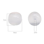 BEADIA Natural White Agate Flat Cut Round Drum Stone 8mmx7mm Loose Semi Gemstone Beads for Jewelry Making 38cm - color: White Agate