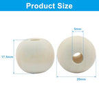100Pcs Natural Wood Beads, 20mm Small Round Wooden Balls, 3/4Inch Unfinished Wooden Beads for Crafts, DIY Jewelry, Dream Catchers - size: 20mm