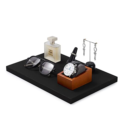 Solid Wood Watch Organizer - Display Case & Stand for Men's Watches & Bracelets - color: WHITE WATCH BOX