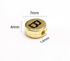 Songxi 1200pcs Gold Letter Beads for Bracelets, 4x7mm Black Alphabet A-Z Beads Friendship Bracelets Jewelry Making Kit - color: 1200pcs round golden letters