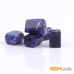 GEM-Inside 30Pcs 8x12mm Natural Blue Sodalite Stone Gemstone Faceted Freeform Tube Column Chakra Beads for Jewelry Making Full 15" Strand Power Energy Healing Stone - color: Blue Sodalite