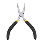 Mini Bent Nose Pliers for Jewelry Making 5 Inch Smooth Jaw Micro Beading Pliers Precision Handcraft DIY Hand Tool - size: Bent Nose